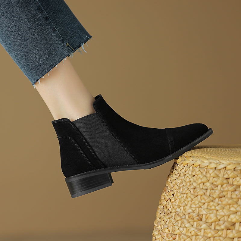 Genuine Suede Zadie Ankle Boots