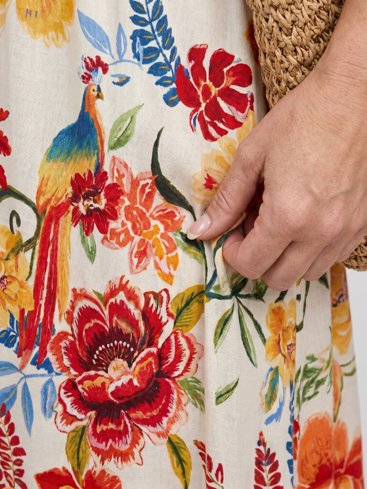 Maribel | Midi Sleeveless Dress with Empire Design