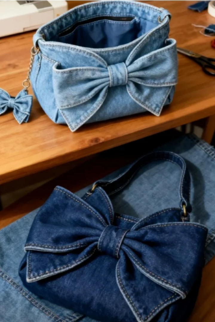 Anita - Vintage Bow-Accent Bag