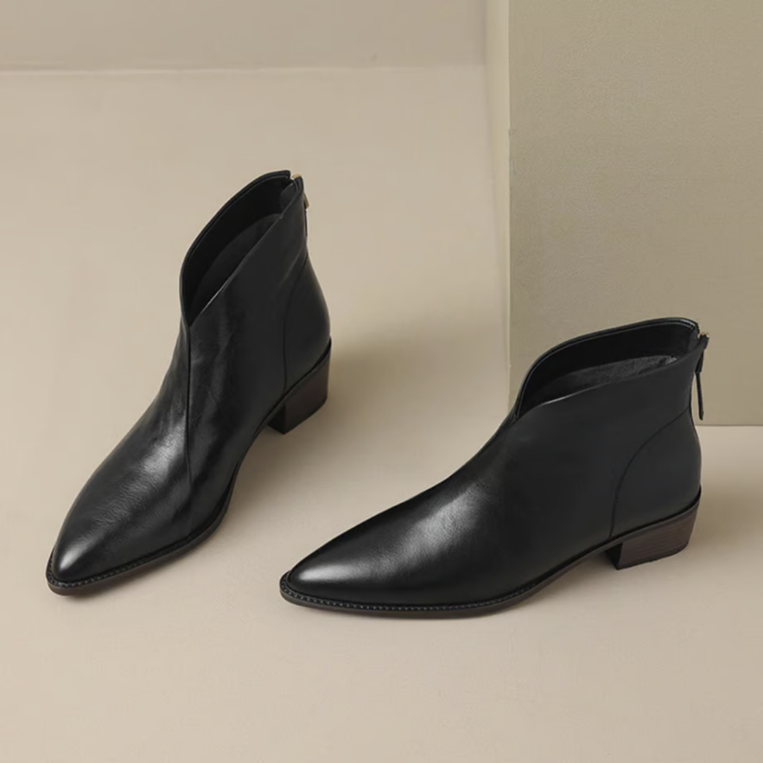 Eleni - Elegant Ankle Boots with Low Heel