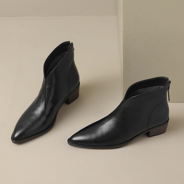 Eleni - Elegant Ankle Boots with Low Heel