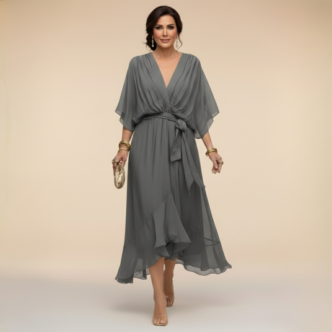 Rebecca | V-Cut Midi Dress