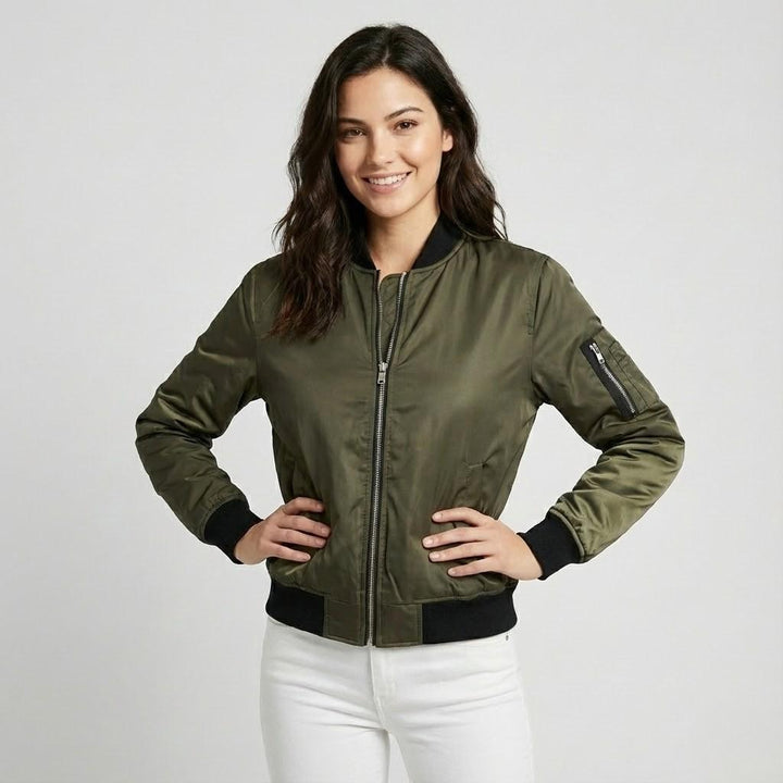 Classic Cut Urban-Style Lightweight Bomber Jacket