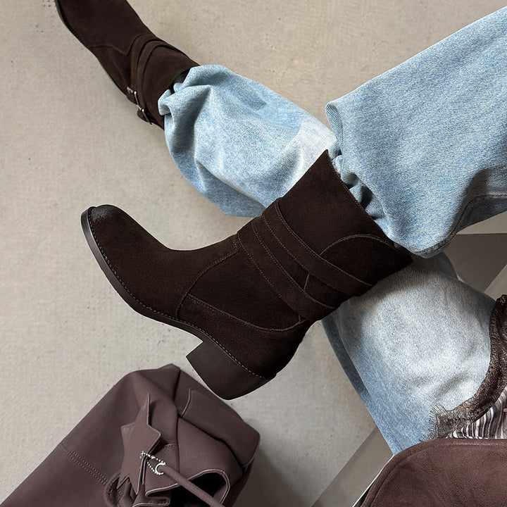 Sienna Genuine Suede Western Boots