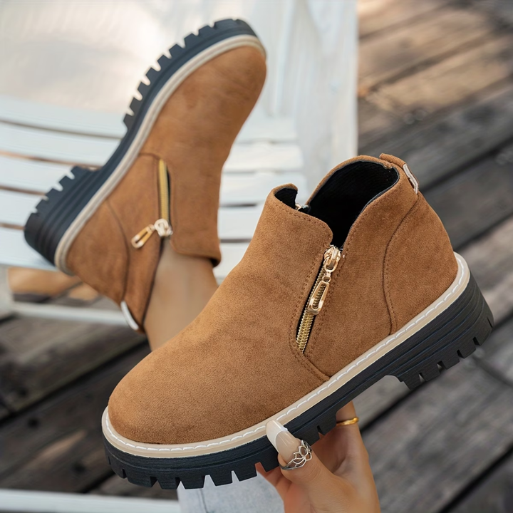 Double Zip Ankle Boots