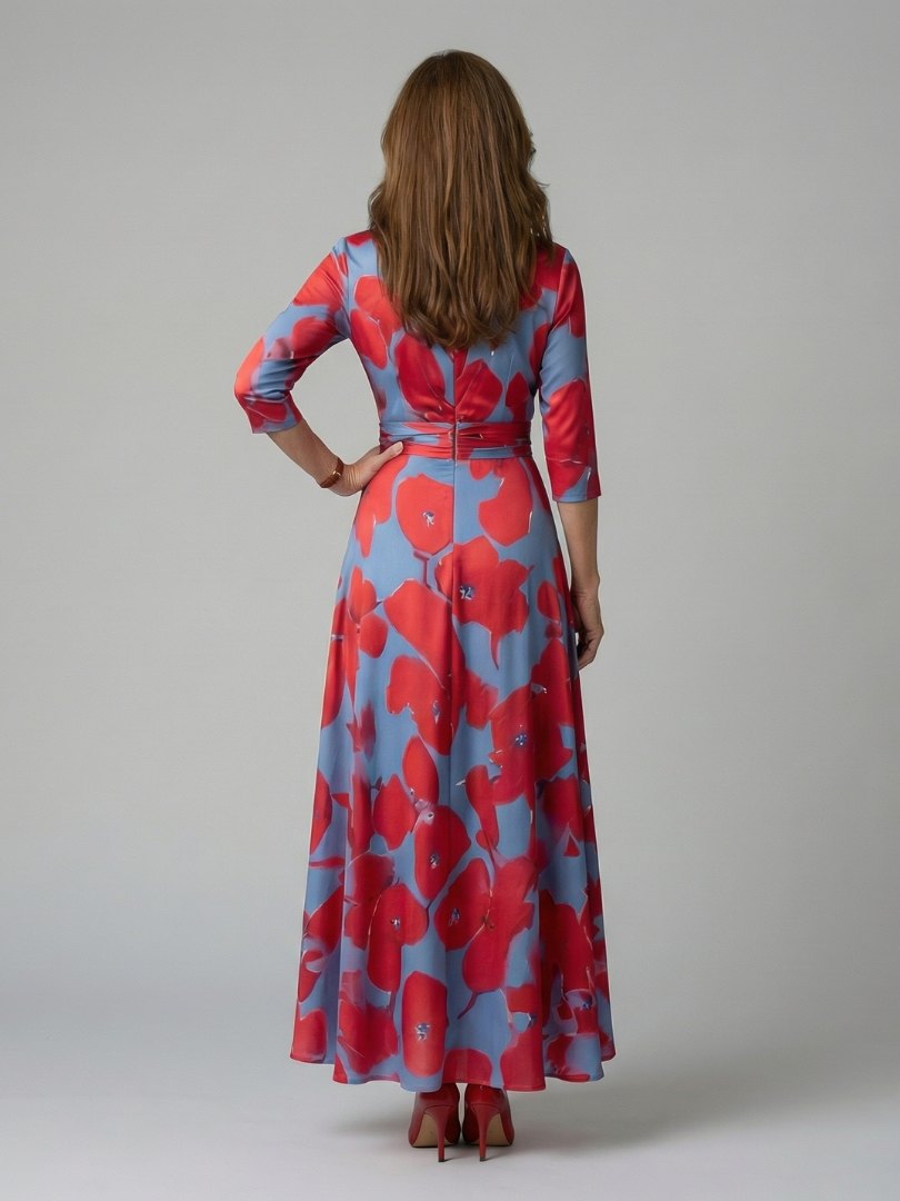 Luna | Floral Cross-Back Maxi Dress