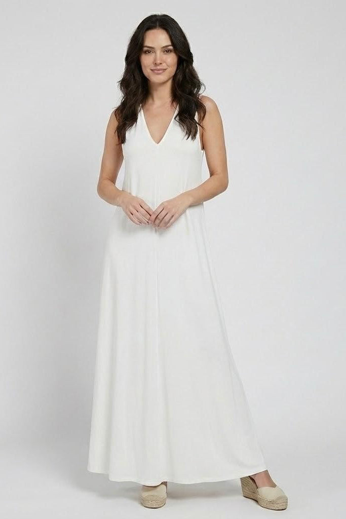 Ľuboslava | Elegant V-Neck Maxi Dress