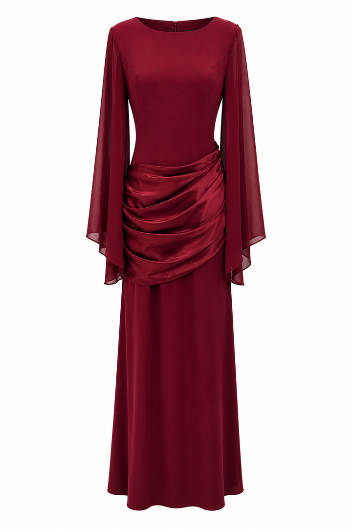 Alana | Cape Sleeve Maxi Dress