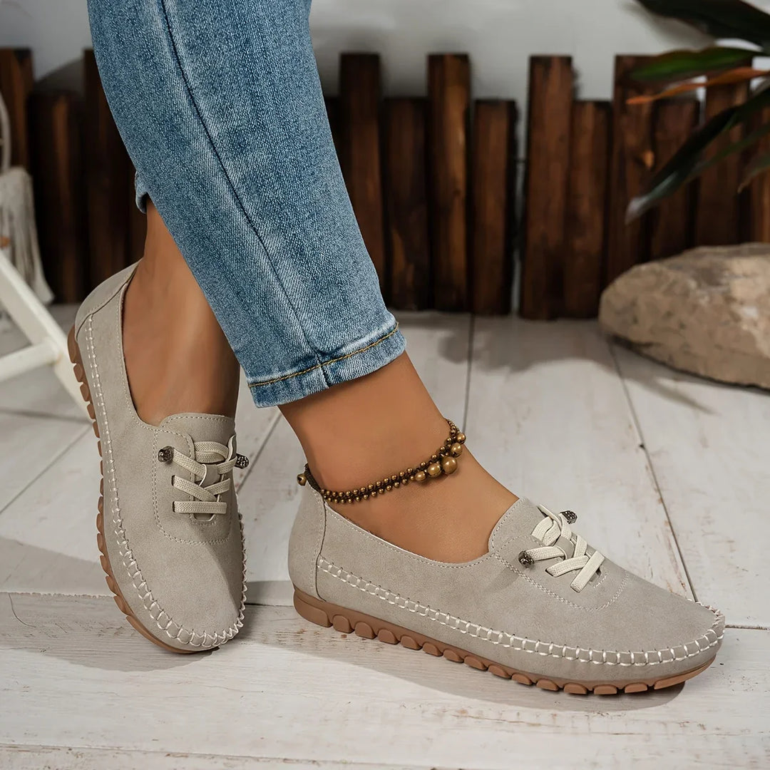 Women’s Anatomically Designed Moccasins with Elegant Stitch Detail