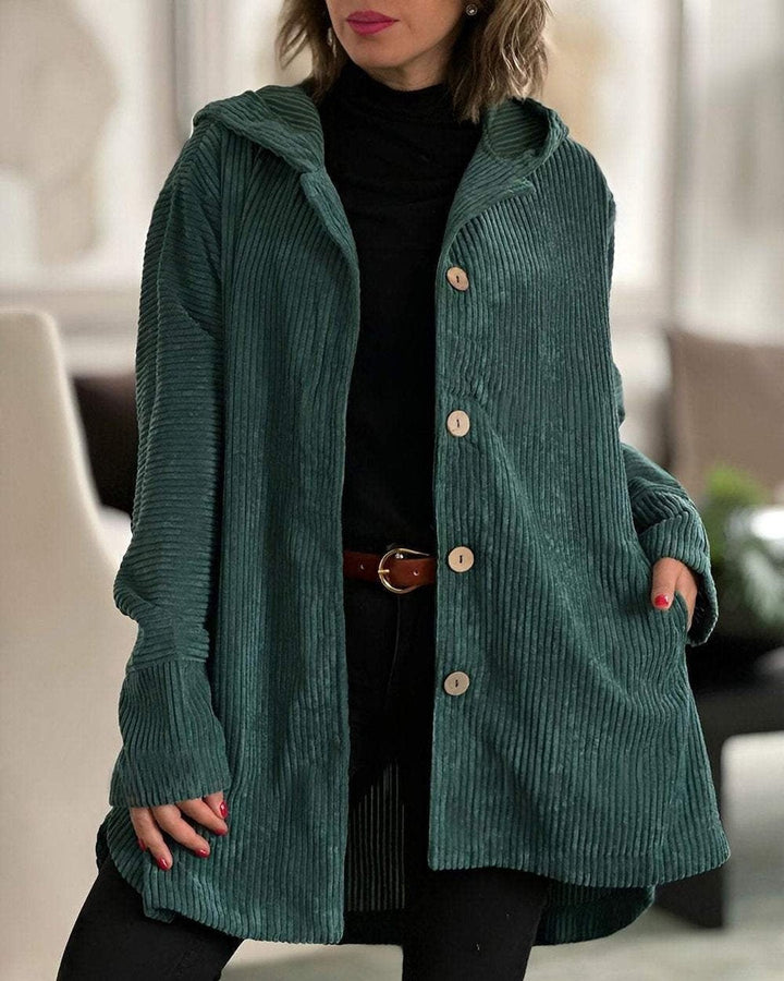 Mae | Cosy Corduroy Hooded Jacket