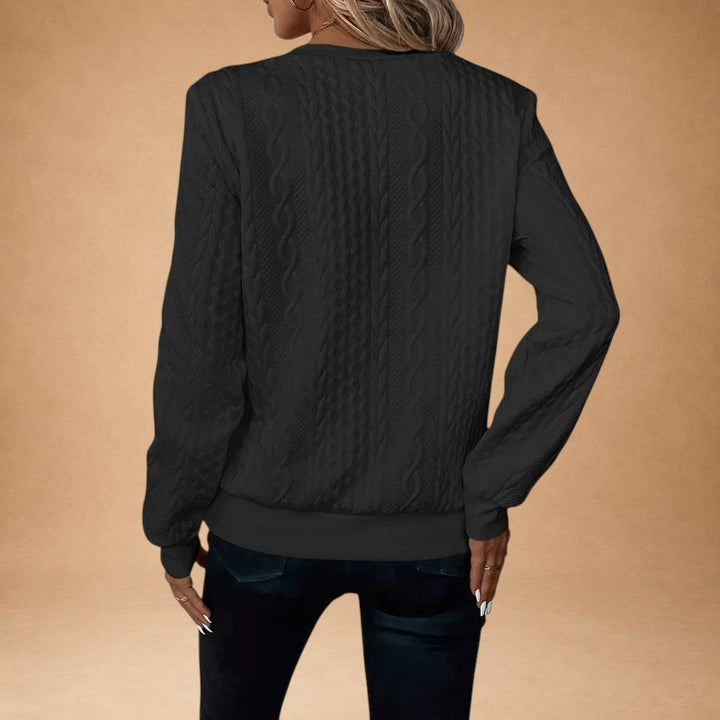 Pagona - Women's Zip-Up Cardigan with Cable Knit Design for Elegant Comfort