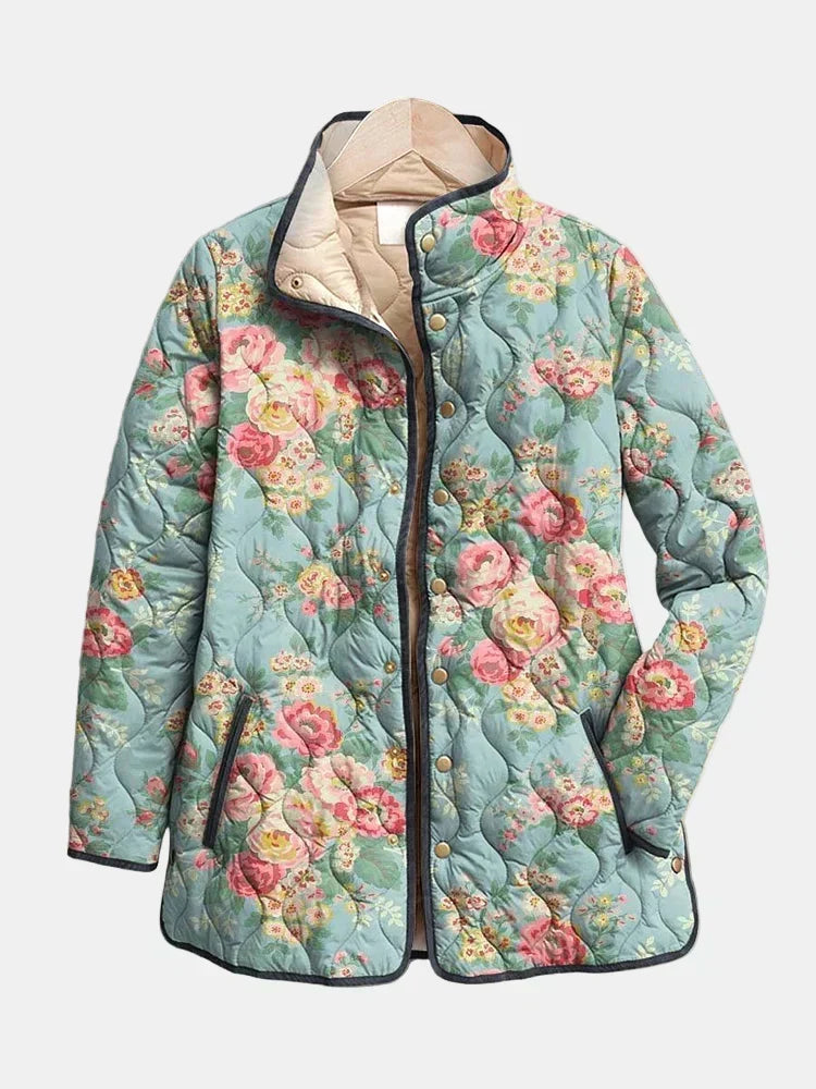 Celadon Rose Quilted Jacket Mathilde