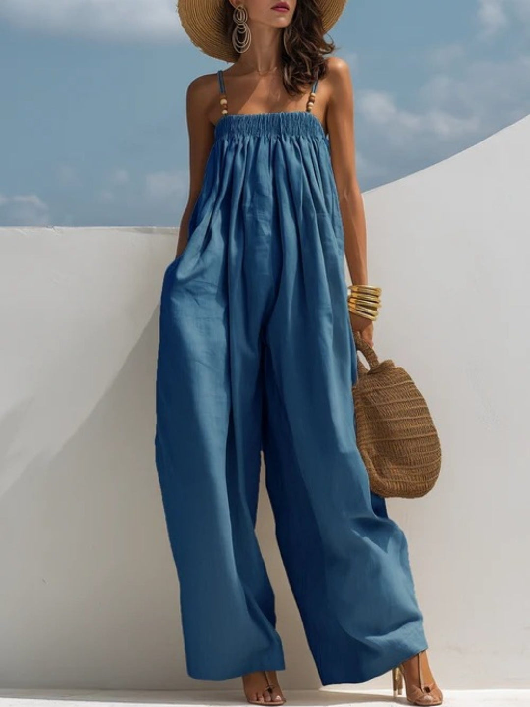 Madalena - Wide-Leg Denim Jumpsuit