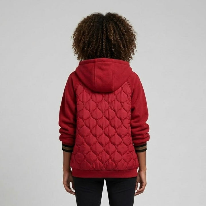 Urban Style Quilted Jacket with Adjustable Hood