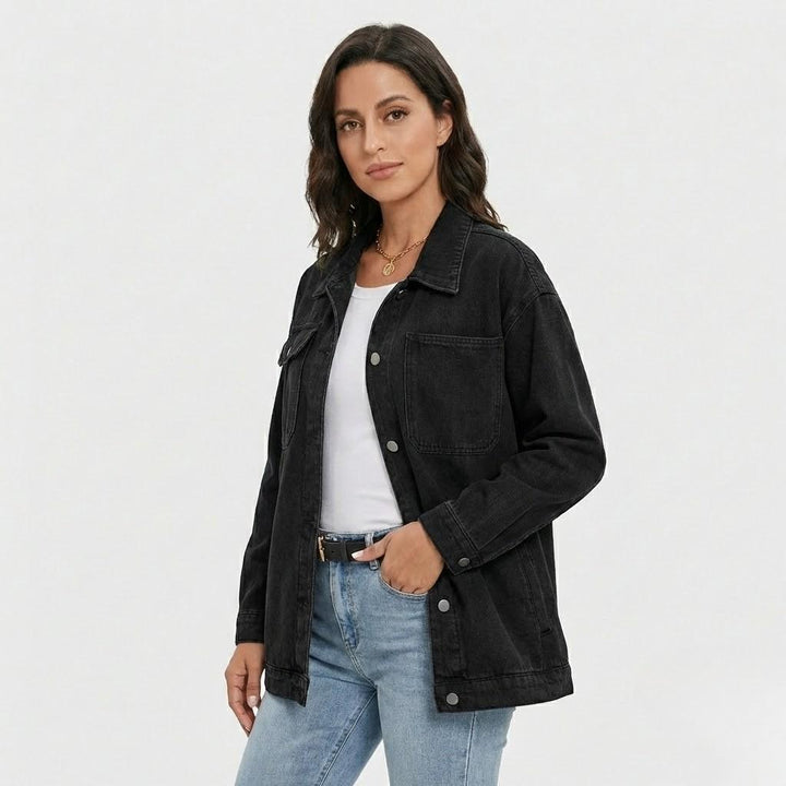 Relaxed Fit Denim Shirt Jacket