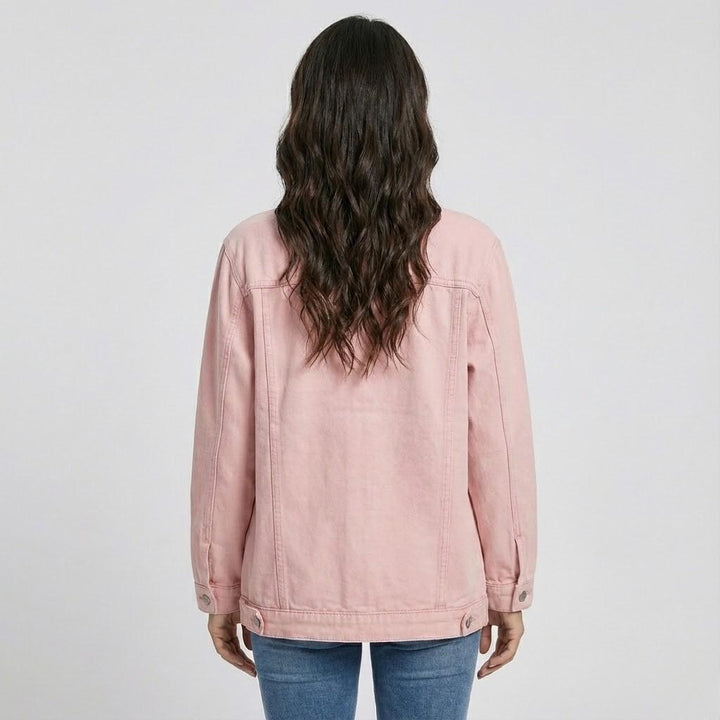 Urban-Style Oversized Denim Jacket