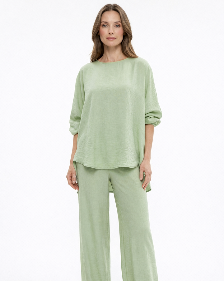 Kveta | Breezy Ensemble with Flared Trousers