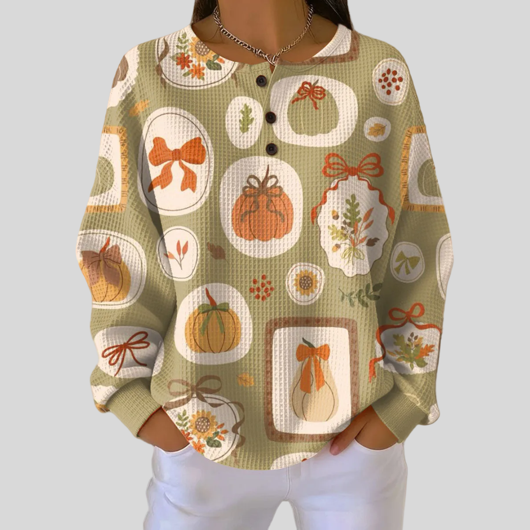 Hiske | Cozy Button-Up Sweater for Autumn