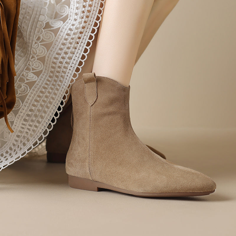 Genuine Suede Renata Chelsea Boots