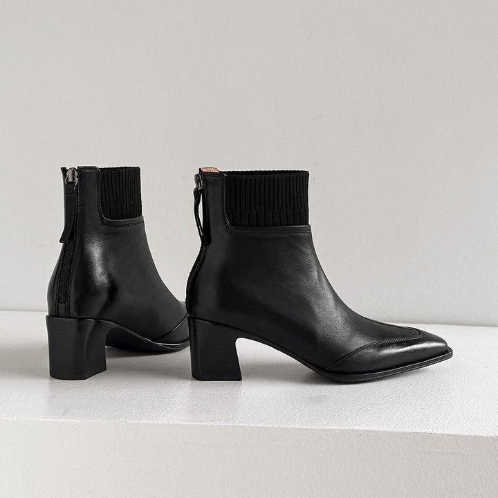 Noelle Genuine Leather Heeled Boots