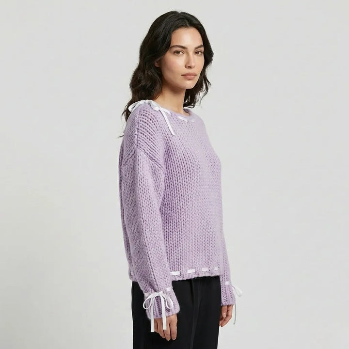 Cozy Wide-Cut Knitted Sweater for Daily Comfort