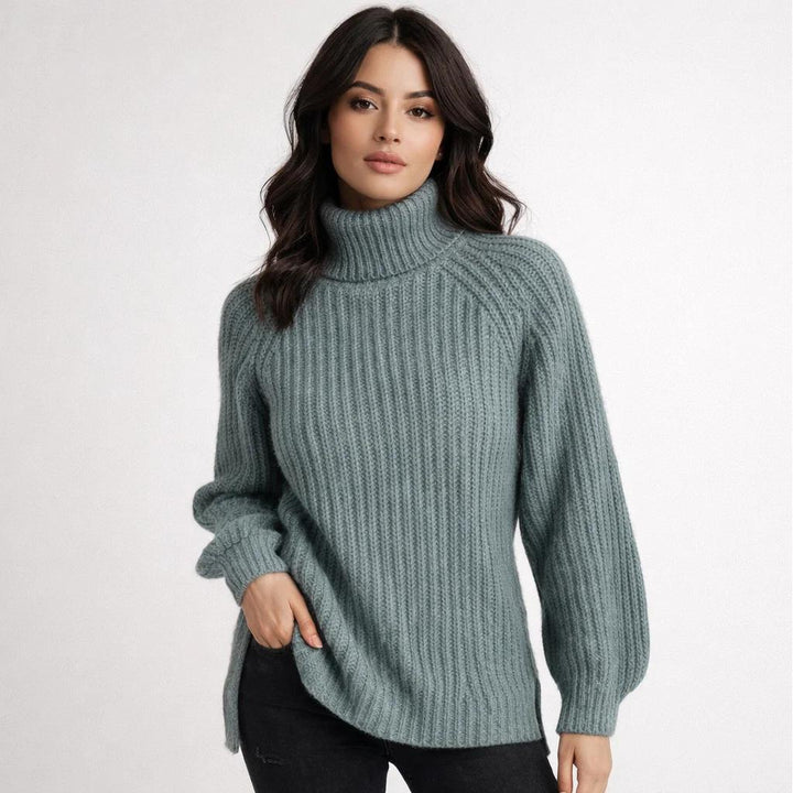 Cozy Wool Blend Roll Neck Sweater