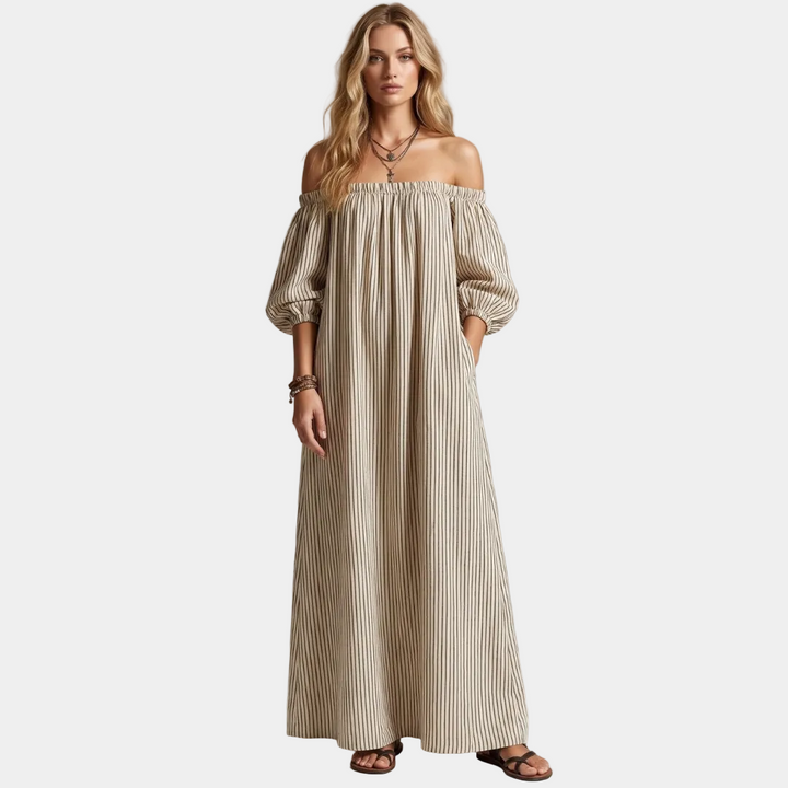 Aura - Maxi Dress in Linen and Cotton