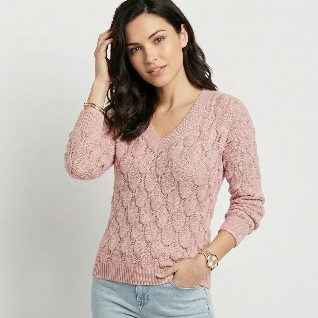 Relaxed Fit Knitted Sweater in a Cotton-Wool Blend - Modern Casual Style