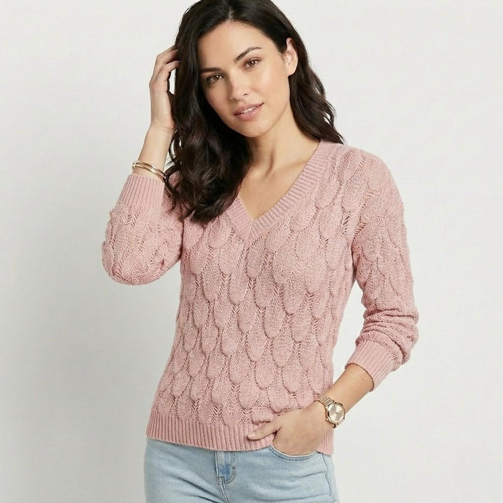 Relaxed Fit Knitted Sweater in a Cotton-Wool Blend - Modern Casual Style