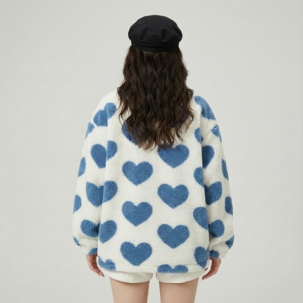 Reversible Oversized Quilted Jacket in Cotton Blend