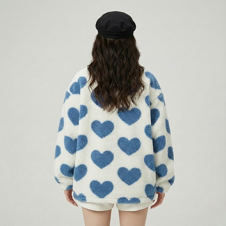 Reversible Oversized Quilted Jacket in Cotton Blend