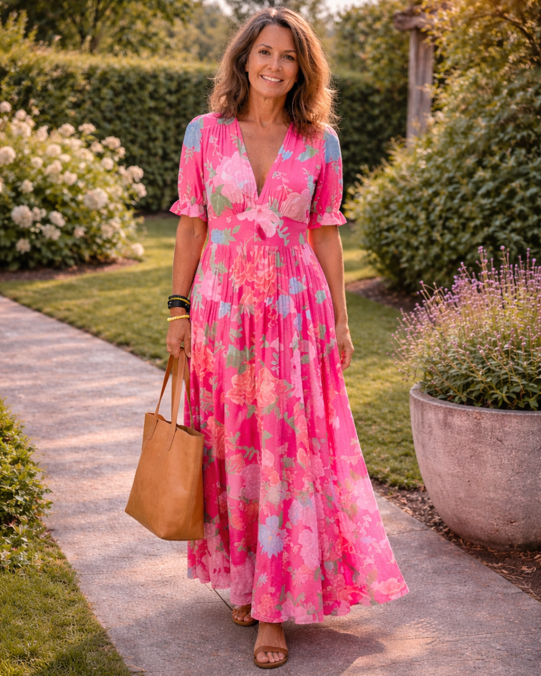 Yara | V-Neck Long Floral Dress