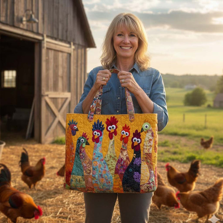 Funky Chicken Tote Bag with Blanket GFTOHD7929