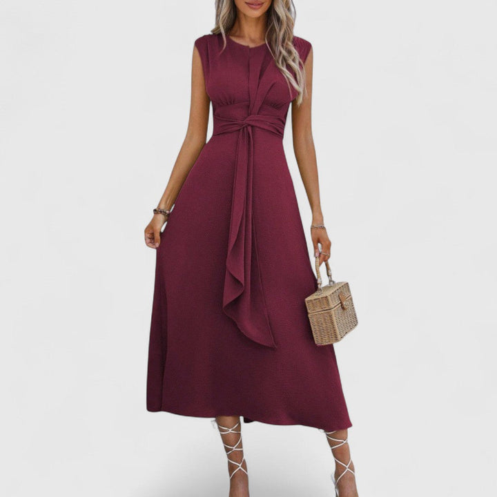 Penelope - Sleeveless Airy Maxi Dress with a Flattering Round Neckline