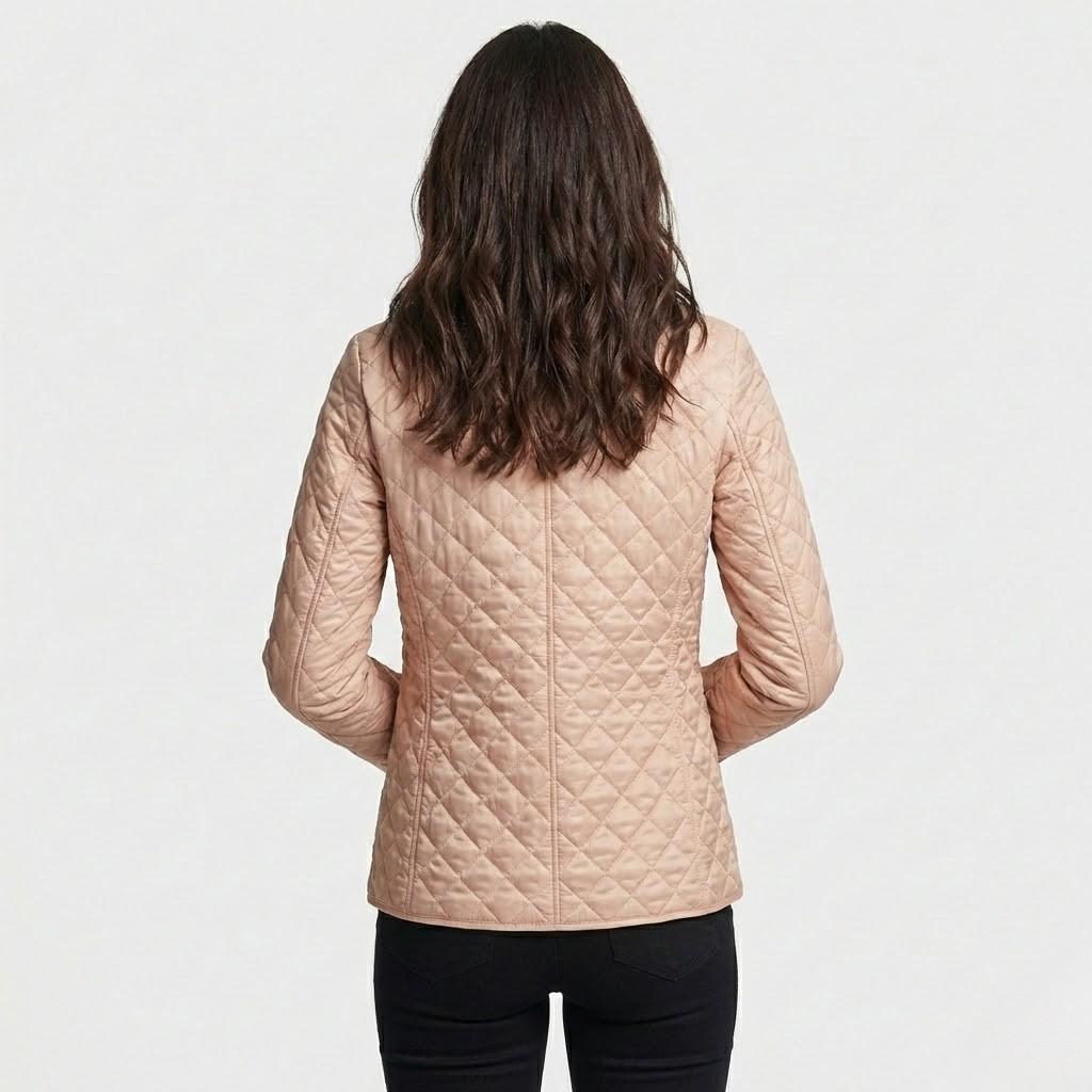 Fitted Cotton Blend Light Quilted Jacket