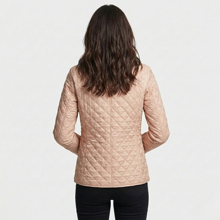 Fitted Cotton Blend Light Quilted Jacket