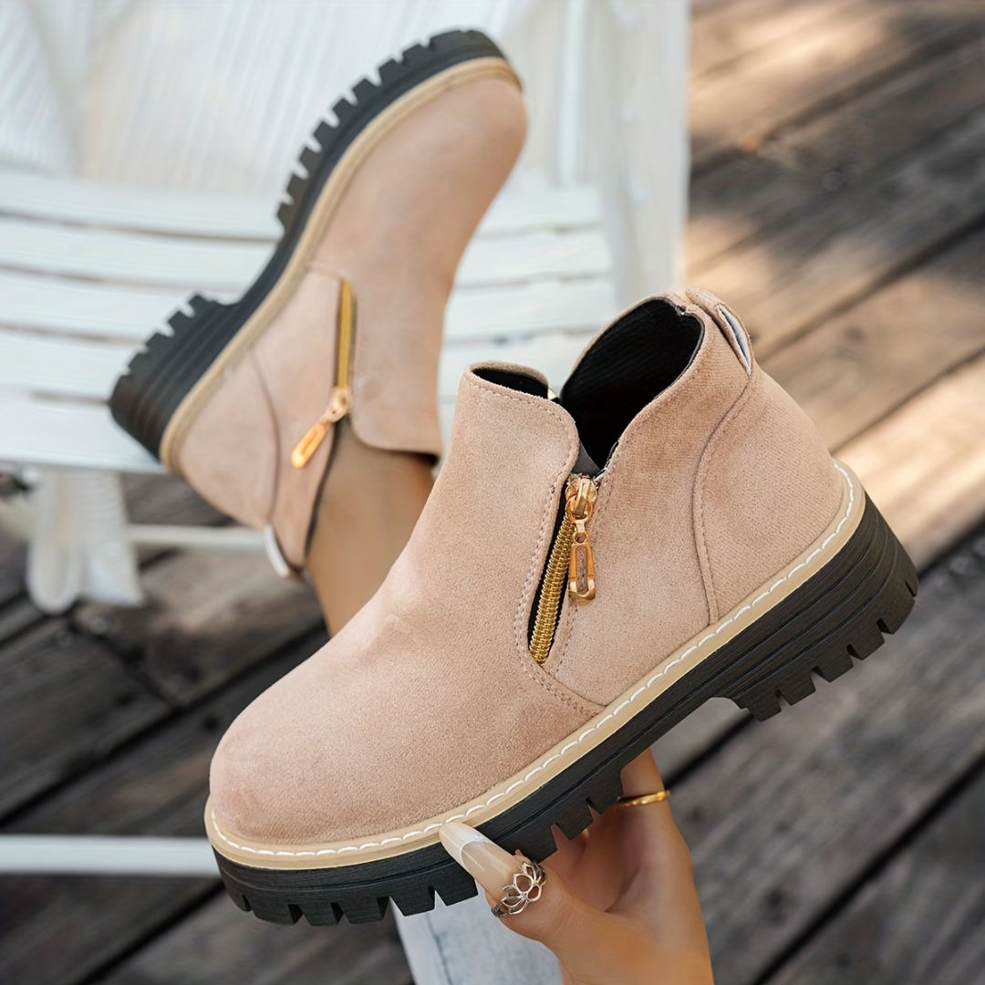 Double Zip Ankle Boots