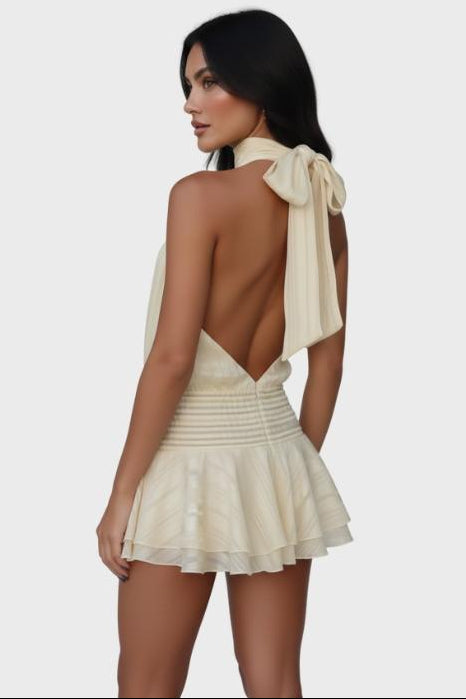 Blanka | Backless Romantic Mini Dress