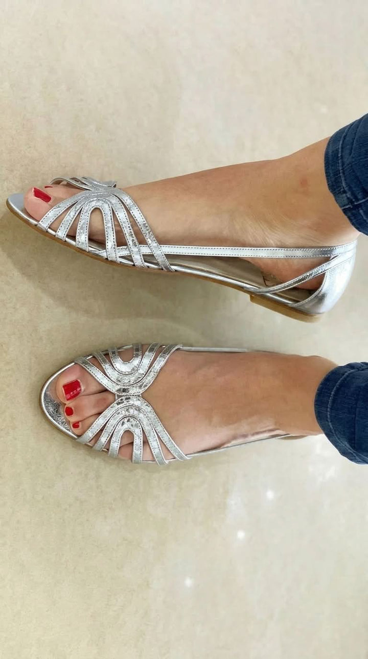 Belarmina - Shimmering Peep Toe Sandals