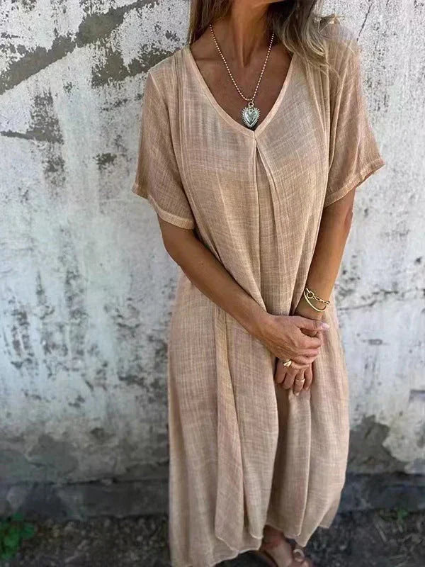 Marisol | Long flowing dress with V neckline