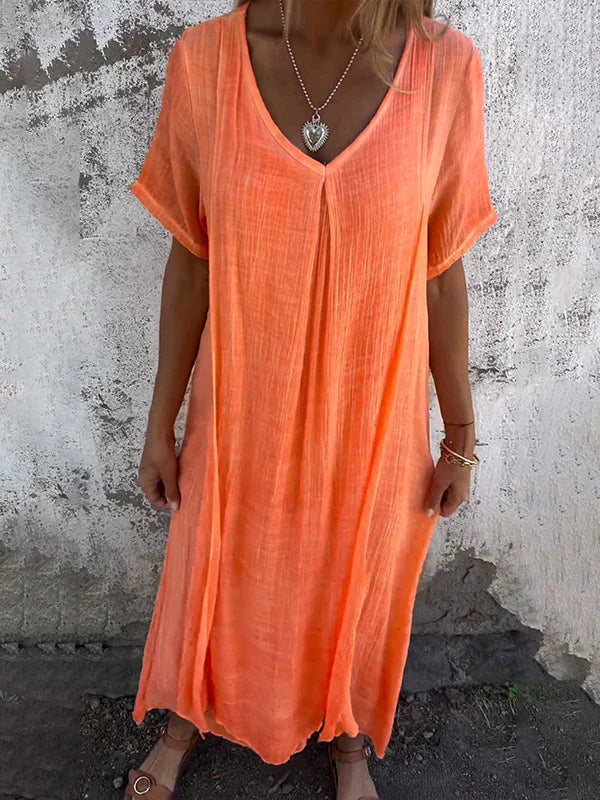 Marisol | Long flowing dress with V neckline