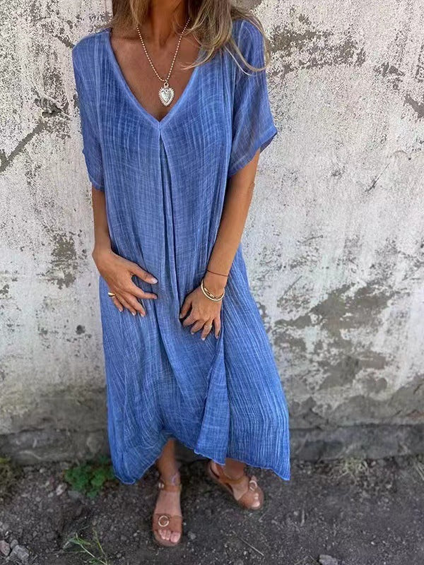 Marisol | Long flowing dress with V neckline