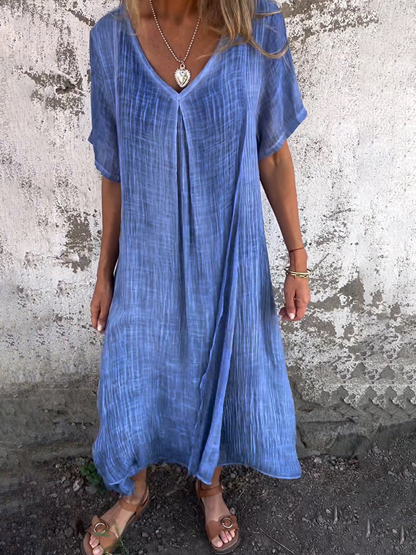 Marisol | Long flowing dress with V neckline