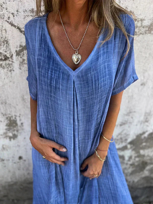 Marisol | Long flowing dress with V neckline