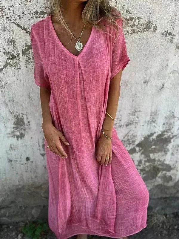 Marisol | Long flowing dress with V neckline