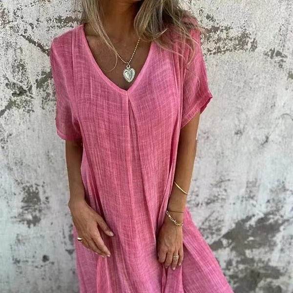 Marisol | Long flowing dress with V neckline