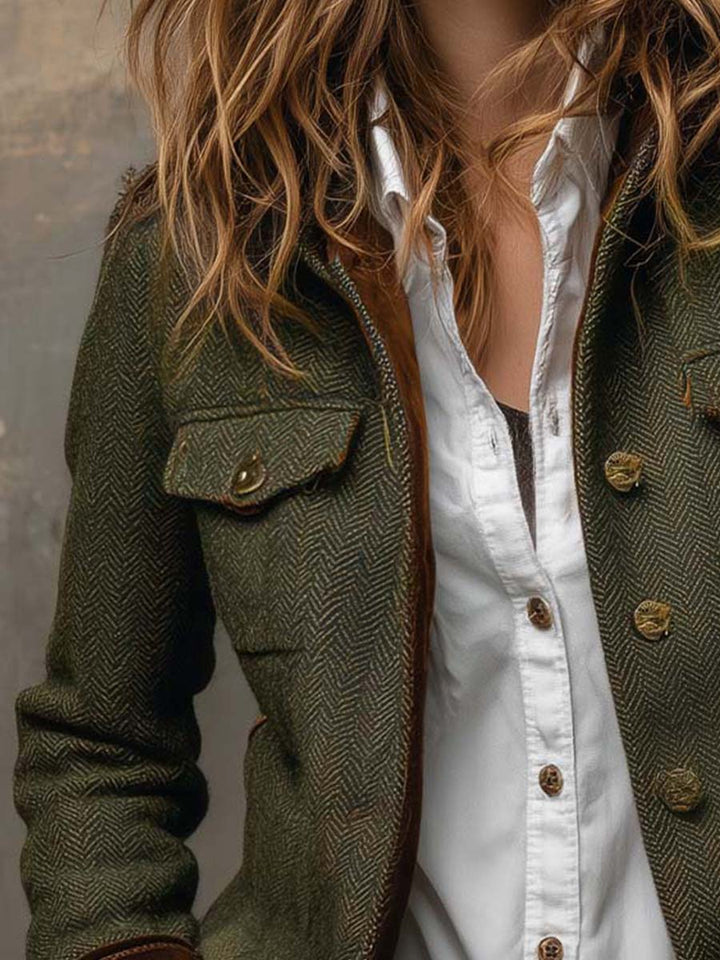 Rachel | Classic Herringbone Mac Coat