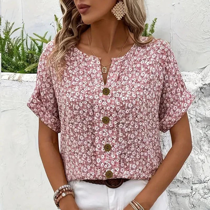 Verna | Elegant Blouse with Floral Print