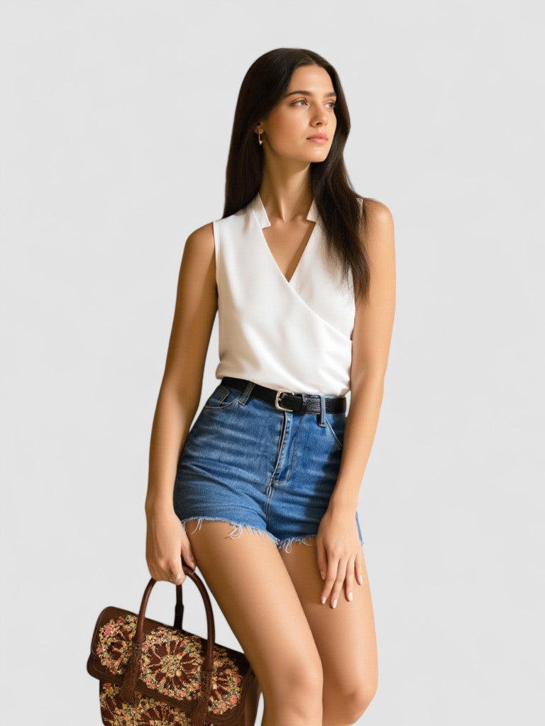 Salete - Soft Top with V Neckline