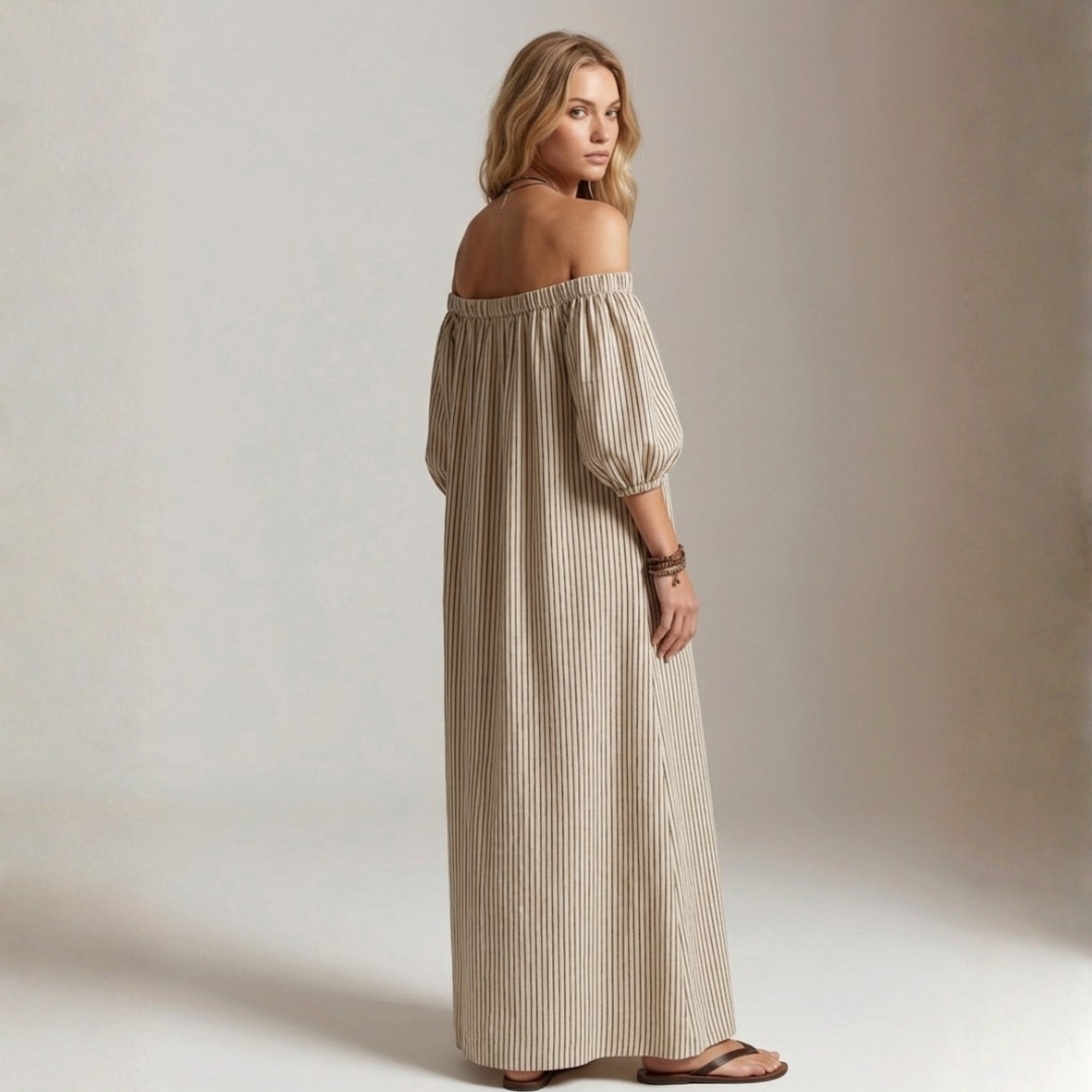 Aura - Maxi Dress in Linen and Cotton